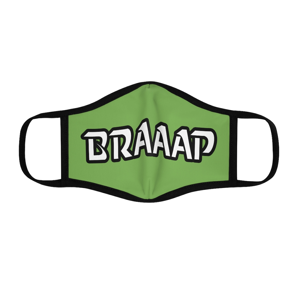 Braaap Fitted Face Mask - Green - SLED THEORY